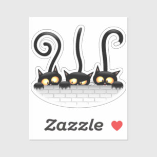 Katzen Ungezogene, spielerische und lustige Charak Aufkleber