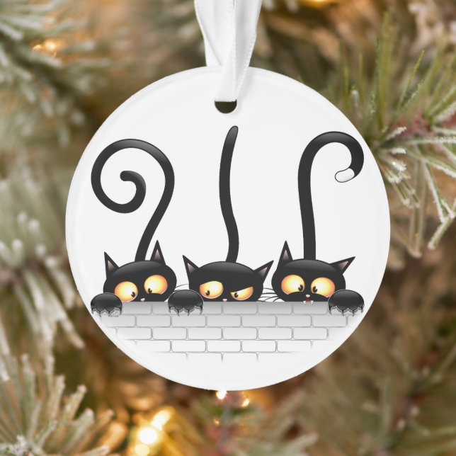 Katzen Ungezogene, spielerische und lustige Charak Ornament (Baum)