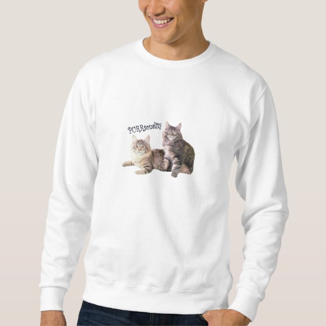 Katzen-UnisexSweatshirt PURRsonality Sweatshirt (Vorderseite)