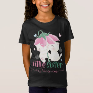 Katzen unter der Blume Schirm für kleine Schwester T-Shirt