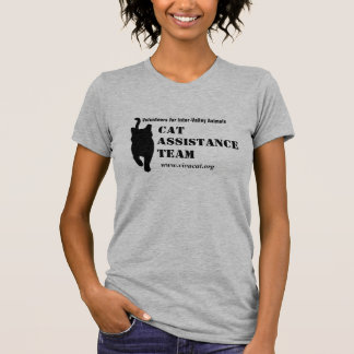 Katzen-Unterstützungs-Team--schwarzes Logo für T-Shirt