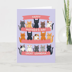 Katzen-Urgroßmutter-Karte Karte