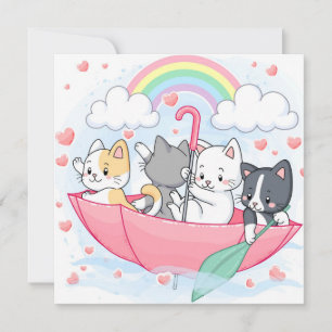 Katzen Urlaubskarte Feiertagskarte