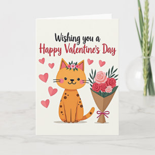 Katzen Valentinskarten mit Rosen Karte