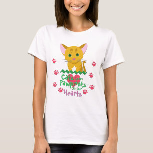 Katzen Verlassen Pawprints T-Shirt