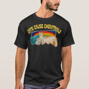 Katzen verursachen Schimpfspuren Retro-Katzen-Vers T-Shirt