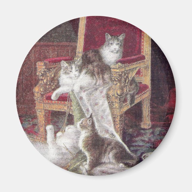 Katzen Vintag Magnet (Vorne)