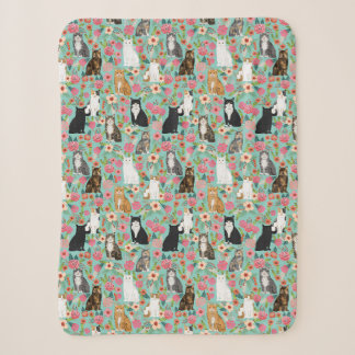 Katzen Vintage Blütenminze Sherpadecke