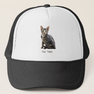Katzen Vintages Portrait Pet Tomcat Tierdesign Truckerkappe