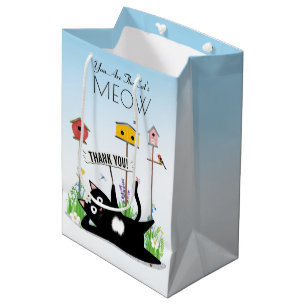 Katzen Vögel Garten Danke Mittlere Geschenktüte