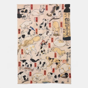 Katzen von Utagawa Kuniyoshi Geschirrtuch