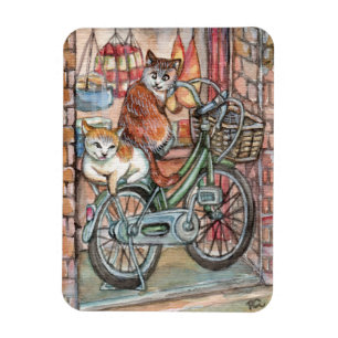 Katzen vor dem Fleischladen Magnet