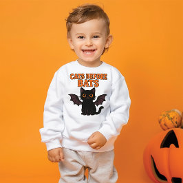 Katzen vor Fledermäusen Halloween Schwarze Katze