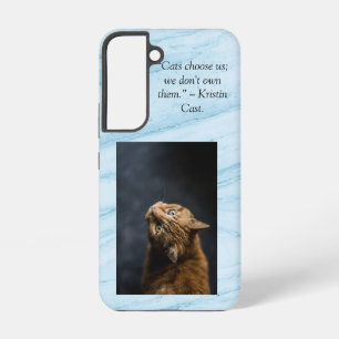 Katzen wählen uns blauen Marmorhintergrund Samsung Galaxy Hülle