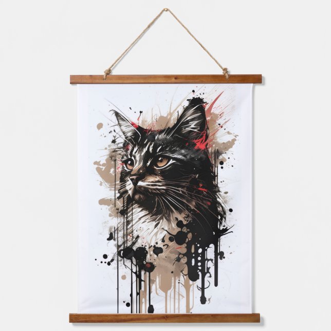 Katzen Wandbehang Teppich Kätzchen (Vorderseite)