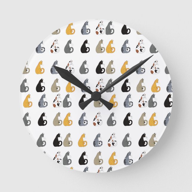 Katzen Wanduhr (Vorderseite)