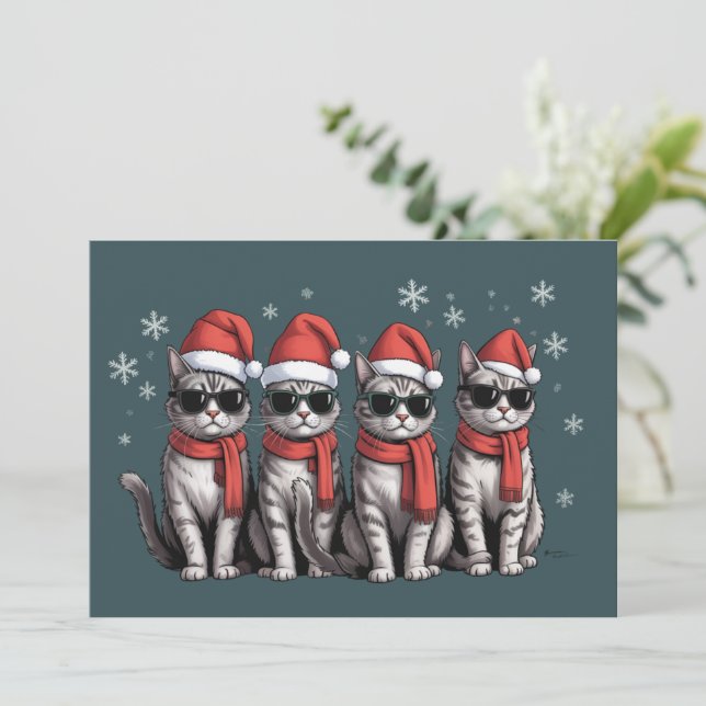 Katzen Weihnachten Katze Mama Urlaub Weihnachten W (Stehend Vorderseite)