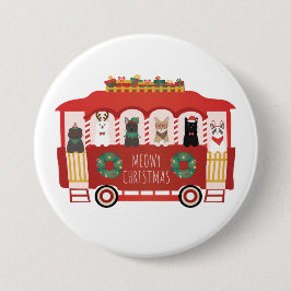 Katzen Weihnachten Trolly Meowy Weihnachten Button