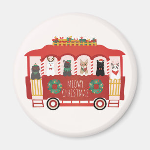 Katzen Weihnachten Trolly Meowy Weihnachten Magnet