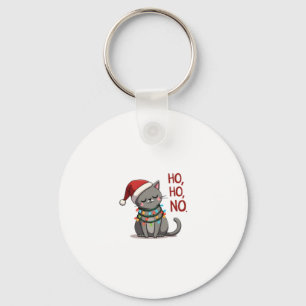 Katzen-Weihnachts-Shirt Kinder Lustiges Santa Katz Schlüsselanhänger