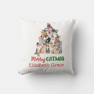 Katzen-Weihnachtsbaum Fröhliche Katzmus Katzenlieb Kissen