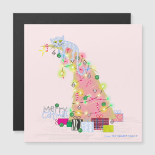 Katzen-Weihnachtsbaum Magnetische Weihnachtskarte Magnetkarte