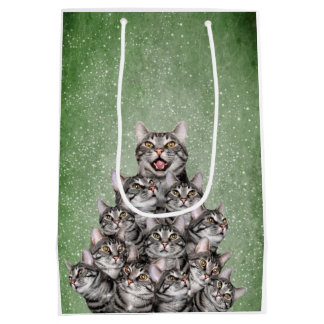 Katzen-Weihnachtsbaum Mittlere Geschenktüte