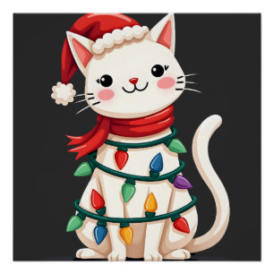 Katzen-Weihnachtsbaum Weihnachten (1) Poster