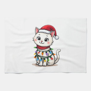 Katzen-Weihnachtsbaum Weihnachten Geschirrtuch