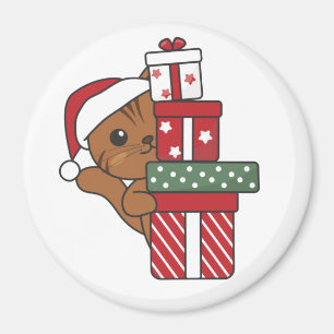 Katzen-Weihnachtsgeschenk Wintertiere Katzen Magne Magnet