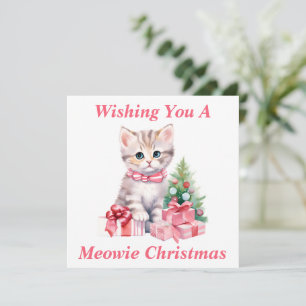 Katzen-Weihnachtskarte Dankeskarte
