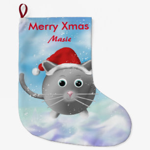 Katzen-WeihnachtsStrumpf Großer Weihnachtsstrumpf