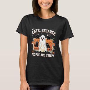 Katzen, weil Menschen gruselig lustige Halloween s T-Shirt