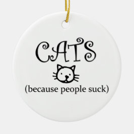 Katzen, weil Menschen Ornament sind zum Kotzen
