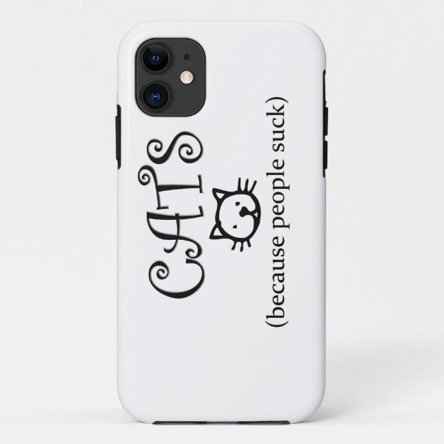 Katzen, weil Menschen sind zum Kotzen Case-Mate iPhone Hülle (Rückseite)