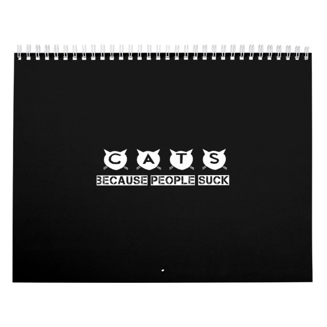 Katzen, weil Menschen sind zum Kotzen Kalender (Titelbild)
