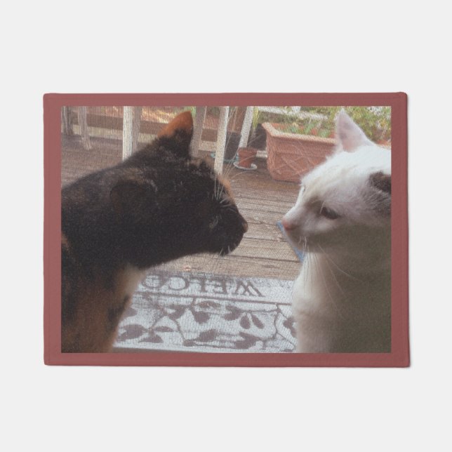 Katzen Willkommen Fußmatte (Vorderseite)