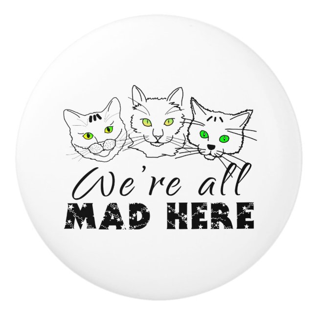 Katzen - Wir sind alle tot Keramikknauf (Vorderseite)