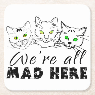 Katzen - Wir sind alle tot Rechteckiger Pappuntersetzer