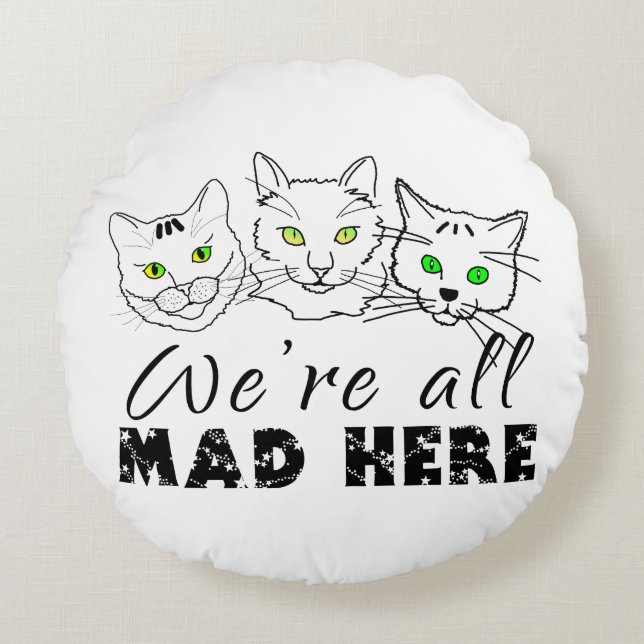 Katzen - Wir sind alle tot Rundes Kissen (Vorderseite)