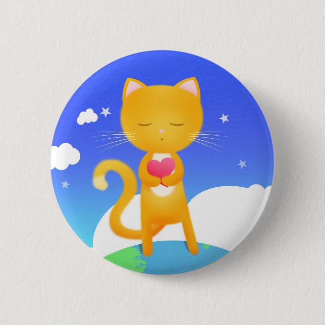 Katzen wollen Weltfrieden - Button-Abzeichen Button (Vorderseite)