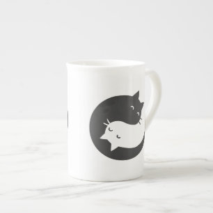 Katzen Yin und Yang mandala - Wählen Sie Hintergru Prozellantasse
