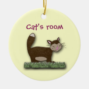 Katzen-Zimmer Keramikornament