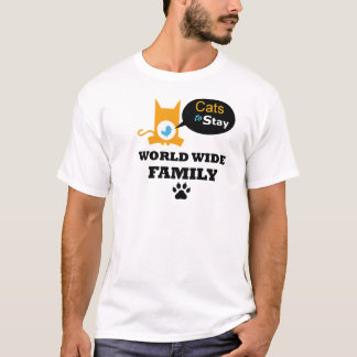 Katzen, zum der weltweiten Familien-Uniform zu T-Shirt