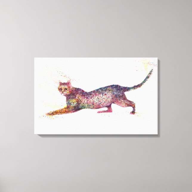 Katzenabstrakt Leinwanddruck (Vorderseite)