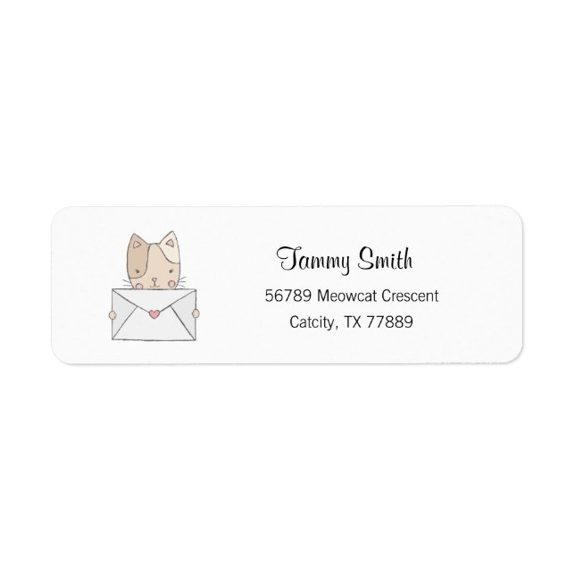 Katzenadressen-Labels, Pet-Adressen-Aufkleber (Vorne)