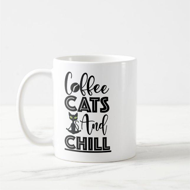 Katzenangebot: Katzen, Kaffee und Kill Kaffeetasse (Links)