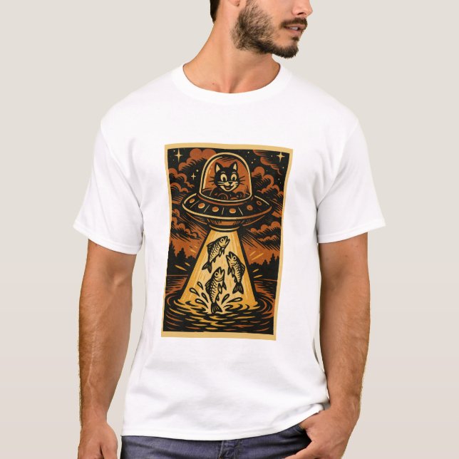 Katzenangeln T-Shirt (Vorderseite)