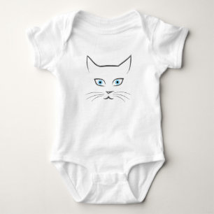 Katzenantlitz Baby Strampler