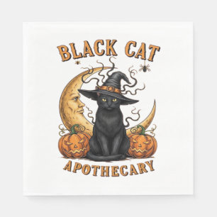 Katzenapothecary - Halloween Witchy Moon & Pum Serviette